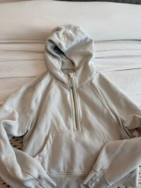 lululemon athletica Light Gray Half-Zip Hoodie